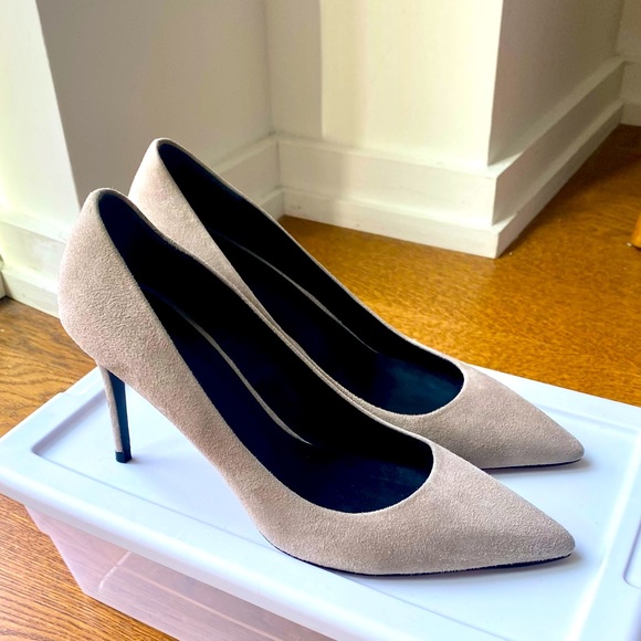 Theory Shoes - Theory Gray Suede Heels - Size 38.5EU (8.5 US)
